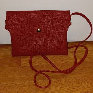 Red cross body or shoulder purse